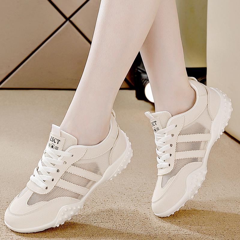 2025 New Female Shoes All Match Mesh Casual Shoes Soft Bottom Shoes Spring and Autumn Breathable Sneaker Female Shoes