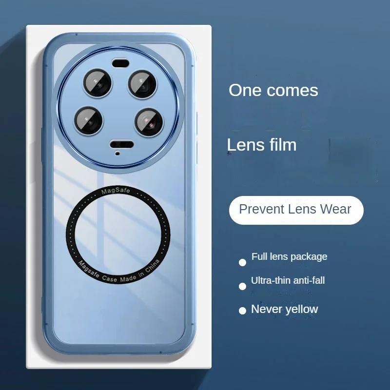 15 Ultra Lens Protection Film Wireless Charging Case For Xiaomi 15 Ultra 14T Pro Soft Silicone Shockproof Clear Cover Bumper