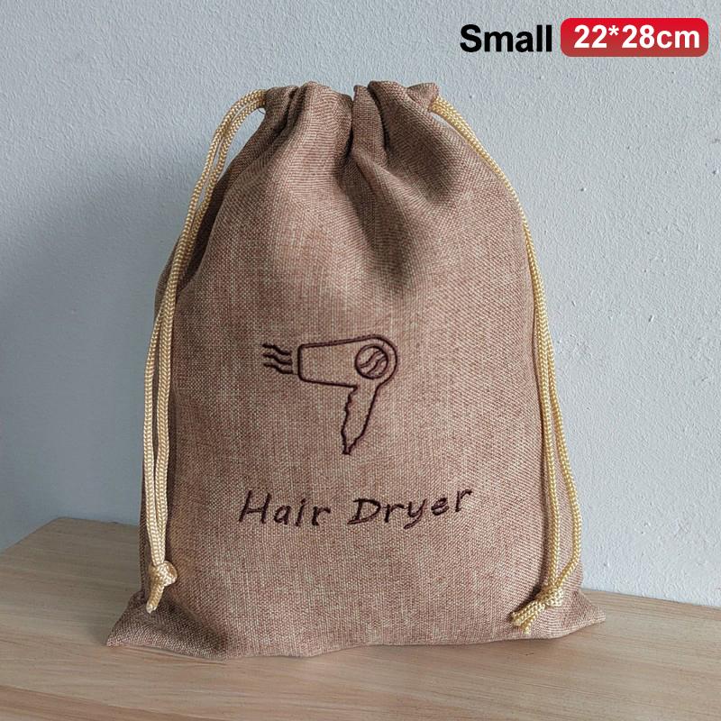 Portable String Bags Hair Dryer Bag Travel Bag For Hair Styling Tools Hair Dryer Organizer Hair Dryer Tools Blow Dryer Bag Small абрикосовый