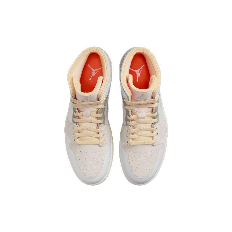 Air Jordan 1 Mid SE Inside Out Men Sneakers White Montreal-Grey Phantom DM9652-100