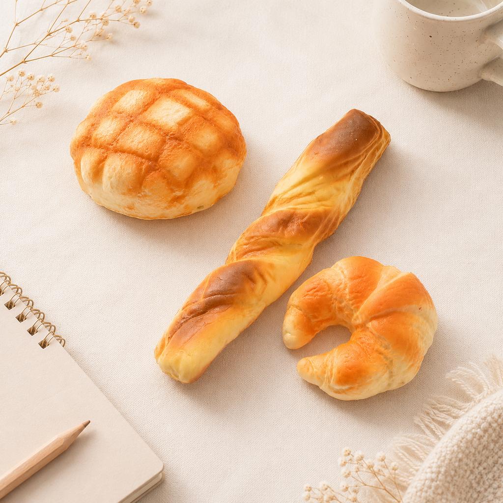 Lebensmittel Squishy Spielzeug Weich Langsamer Rückprall Brot Ananaskuchen Zopfbrot Croissant Asmr Knetspielzeug 1 Stück 2 Stück 3 Stück