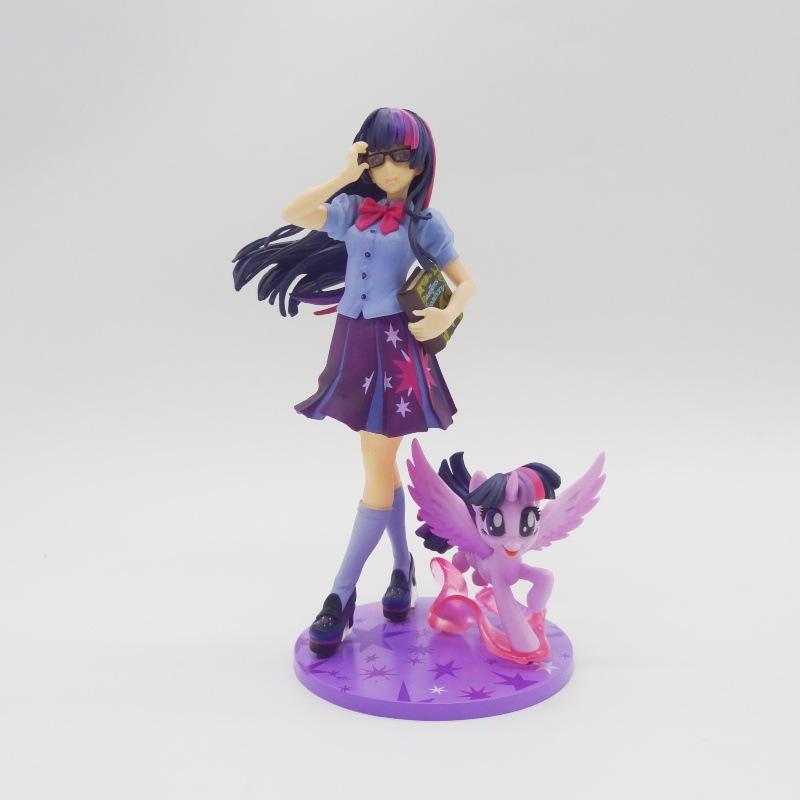 New My Little Poni Series Rainbow Anime Figure Cute Doll Applejack Toy Fluttershy Twi Light Sparkle Model Doll Toy Birthday Gift