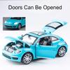 1:32 Scale Beetle GSR Car T1 Bus Model Toy Sound Light Vehicles Alloy Diecast Pull Back Miniature Models Kids Holiday Gifts