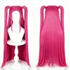 Skpop Witch Hunting Group Mila Cos Wig, Rose Red High-Temperature Fiber Full Wig, Long Hair For Double Ponytail Styling
