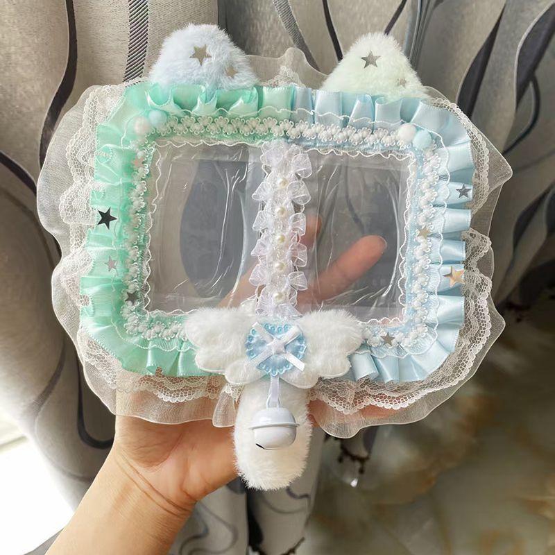 Double Card Holder Ita Bag Accessories Ita Bag Decorations Purse Charm Lolita Y2k Things DIY Idol Photo Display Card Protector