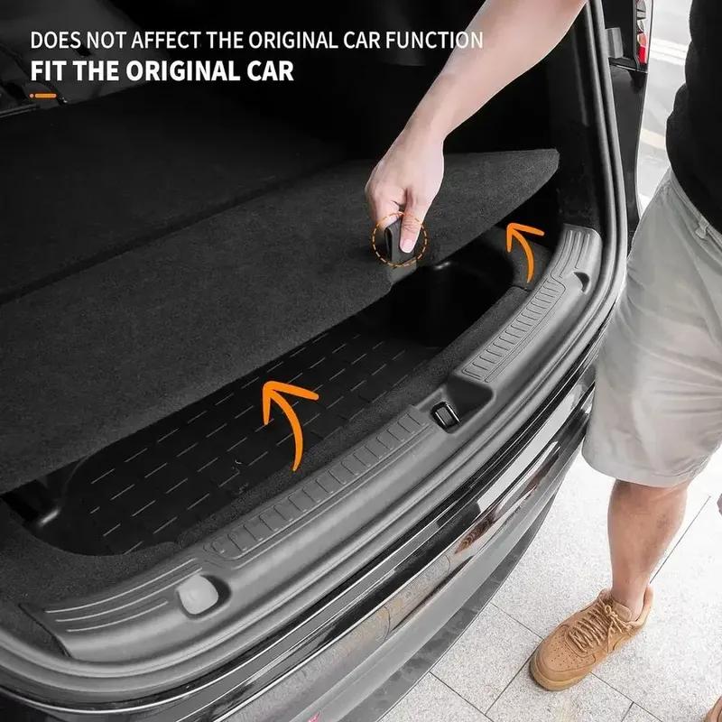 XVIP TPE Trunk Threshold Strip For Tesla Model Y 2021-23 Back Sill Anti Scratch Boot Loading Pad Protector ABS Side Corner Cover