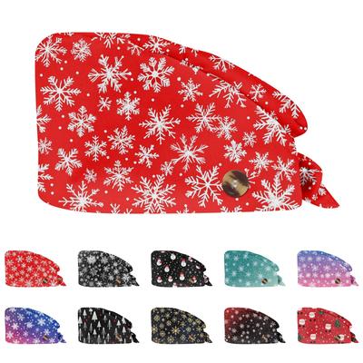 Módní vánoční potisk pracovní čepice ležérní mycí čepice čepice