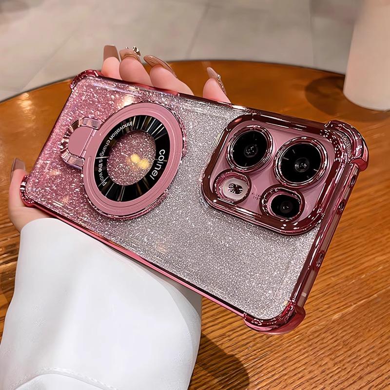 Třpytivý nárazuvzdorný kryt na telefon pro Redmi Note14 14Pro 15C 14C 13C 12C A5 POCO M7 F7 Ultra X7 X7Pro M6Pro C75 Kryt s držákem