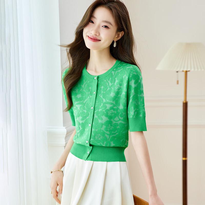 Srcr Women s Wool Blend Short High-Waist Knit Cardigan XL