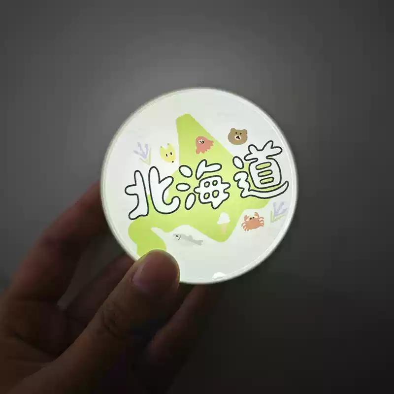 Japanese Store Lighting Signs Illuminated Light Boxes Refrigerator Sticker Hokkaido Landmark Asahikawa Zoo Refrigerator Sticker