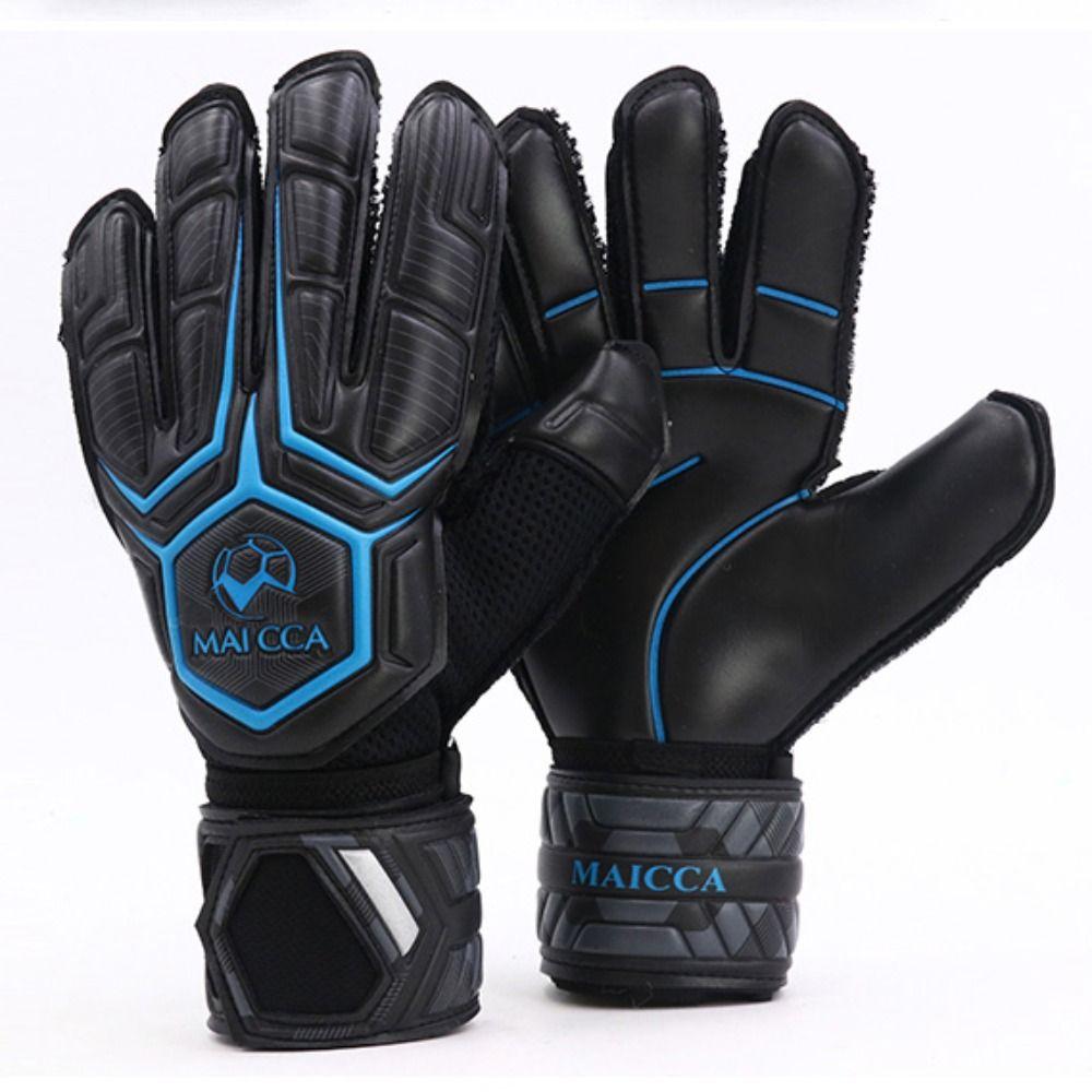 

1 Pair Non-Slip Soccer Football Goalie Gloves Thickened Latex Goalkeeper Gloves Adult/Children/Kids 8 синий