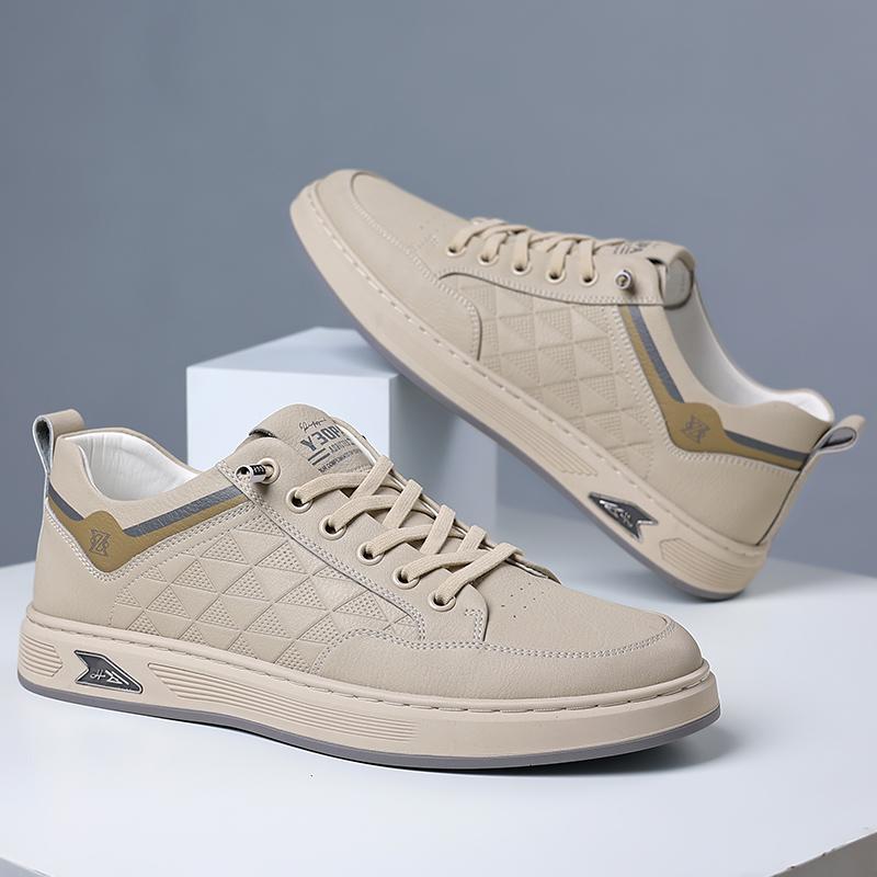 Fashion 2024 Summer Genuine Leather Thick Bottom Vulcanized Shoes Classic Fashion Male Comfy Casual Leather Outdoor Tenis Masculino Shoe