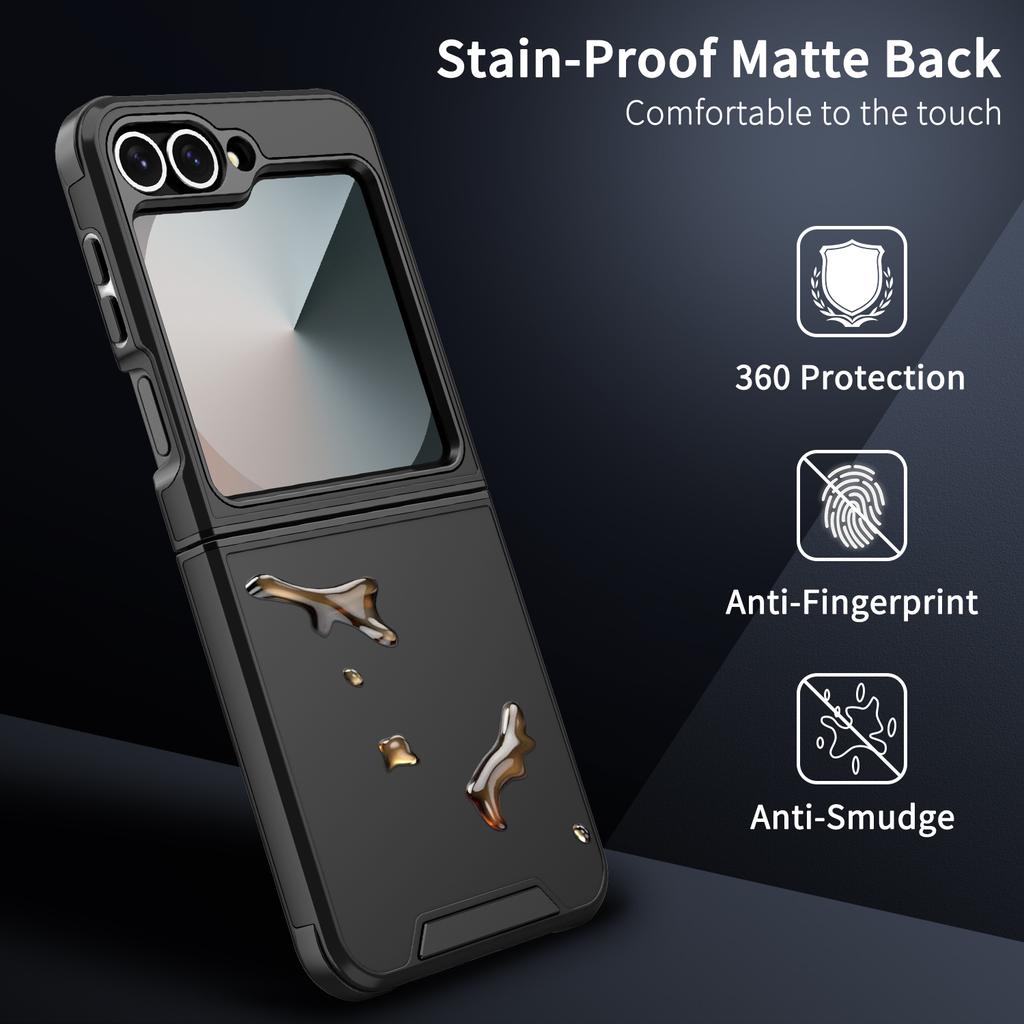 New Shockproof Hybrid Dual Layer Case for Samsung Z Flip 6 Slide Camera Lens Protetion Cover for Galaxy Z Flip 5 4 5G Case