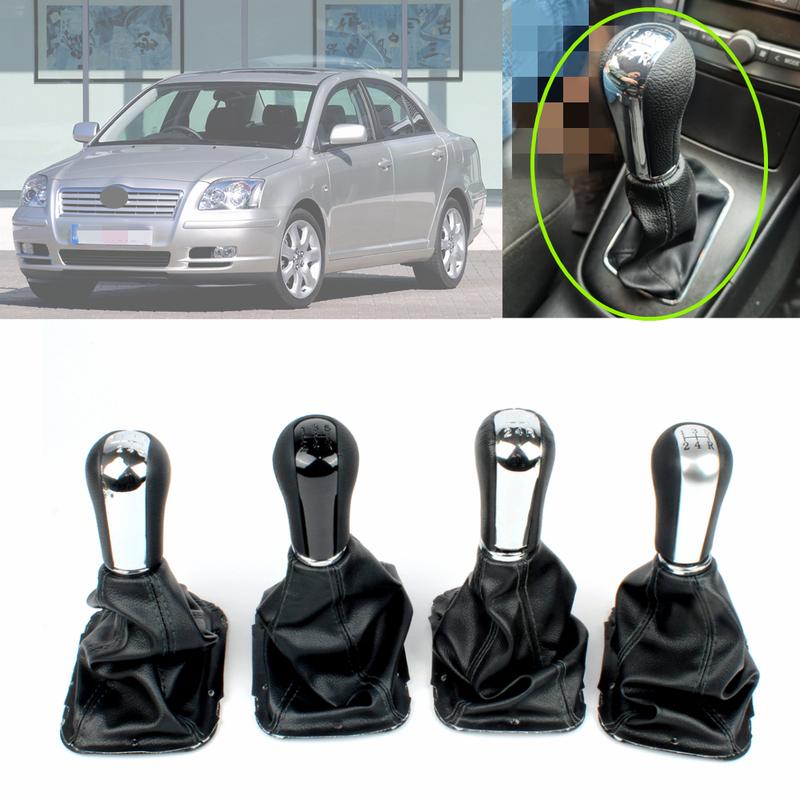 5/6-Gang Manuell Schalthebelknauf Und PU-Lederbalg Für Toyota AVENSIS T25 MK2 II 2003 2004 2005 2006 2007 2008 2009
