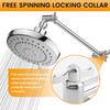 A96I-Shower Arm Extension, Arm Extender,Adjustable Height Shower Head Arm,Brass Shower Head Extension Arm,High Polished Chrome F