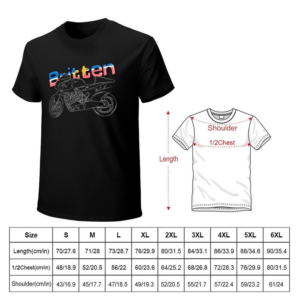 Britten Motorcycle T-Shirt Cute Clothes Essential T Shirt Men T Shirts
