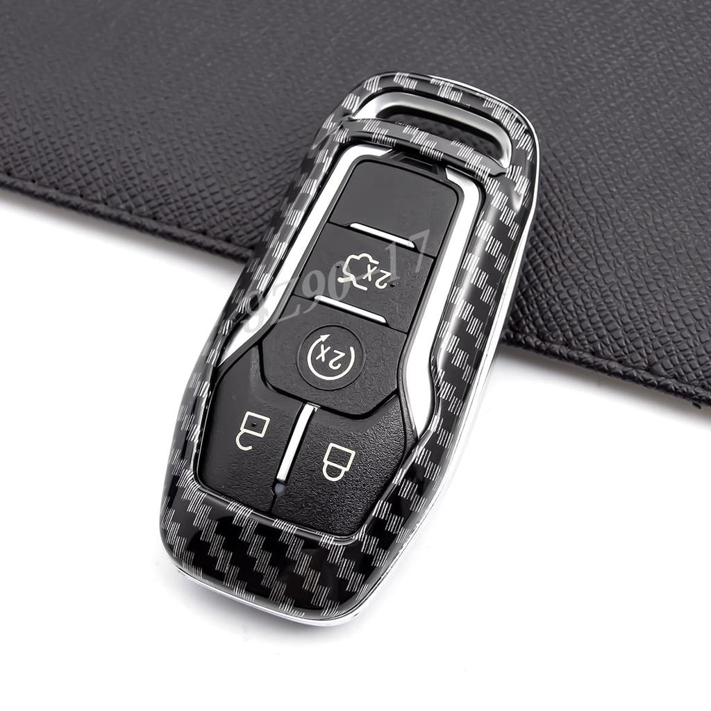 Carbon Fiber Key Cover Case For Ford Fusion Explorer Mustang Edge F150 Mondeo Lincoln Mkc Mkx Mkz