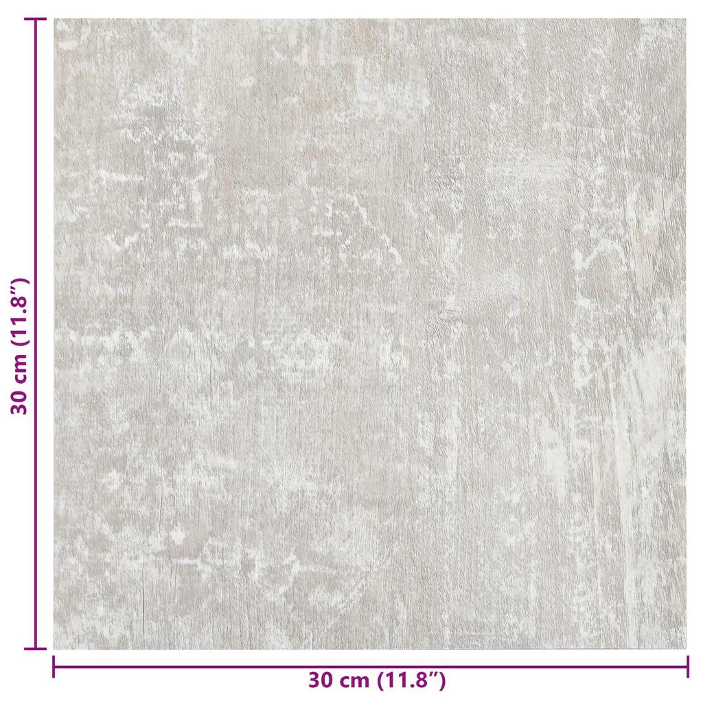 Self Adhesive Floor Planks 30.5 X 30.5 Cm 20 Pcs PVC Light Grey