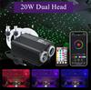 Dual Head 20W Bluetooth Fiber Optic Star Ceiling Light 370pcs