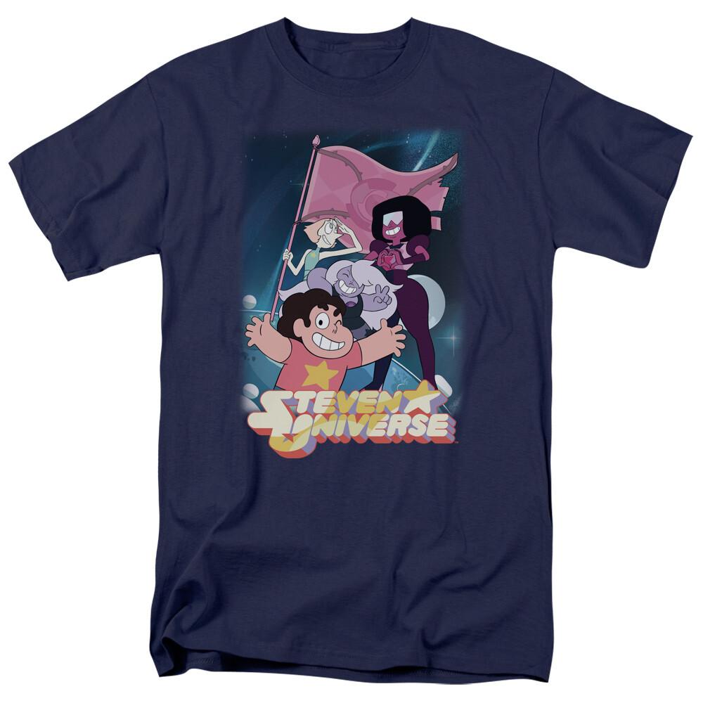 Steven Universe Crystal Gem Flag Licensed Adult T-shirt XXL