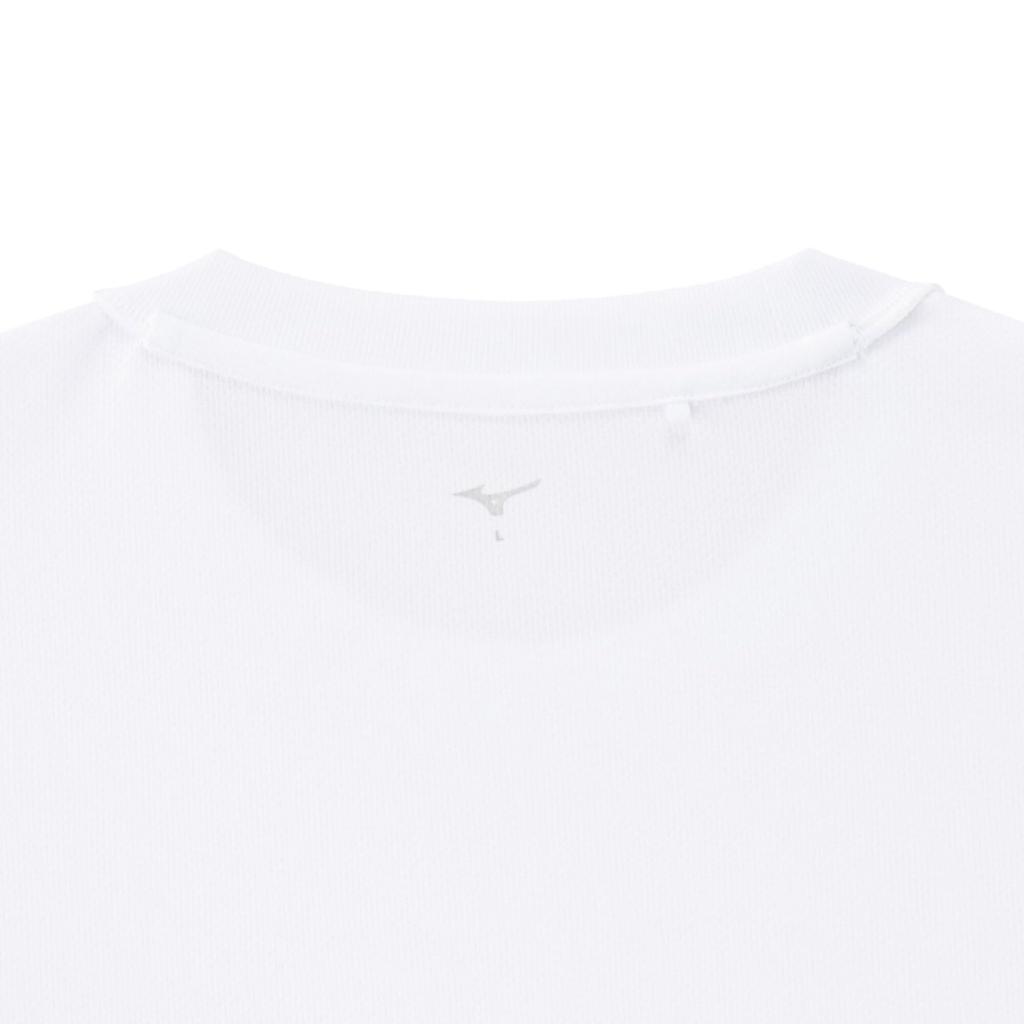 Mizuno NaviDry Long Sleeve with and Size M T-Shirt U-Neck, Moisture-Wicking Quick-Drying Innerwear, Men's, White/Black, (32MAC197)
