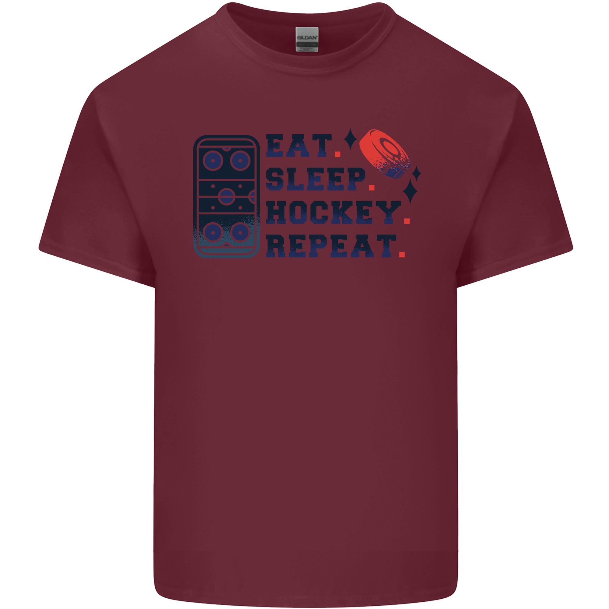 Eat Sleep Hockey Repeat Ice Street Unisexs Light Cotton TShirt S