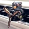 Car Air Vent Freshener Perfume Clip Bear Pilot Modeling Car Aromatherapy LED Fan Fragrance Aroma Diffuser Automotive Decoration