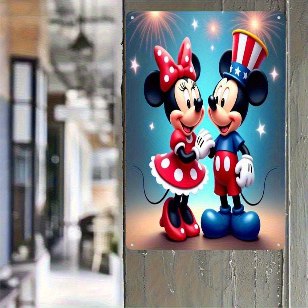 Miniso Mickey Colorful & Creative Bar Metal Sign, Retro Plaque, Sign, Alcohol Drinker, Pub, Club, Kitchen Wall Decoration