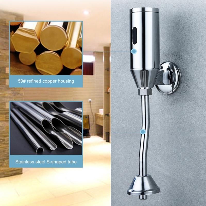 Wall Mounted Automatic Electric Urinal Flushes Valves Induction Urinal Flushers for Office Hotel Bathroom Toilet