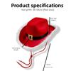 New Felt Cowboy Hat Santa Red Gentleman Hat Jazz Cap New Year Party Supplies