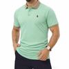 Herren Casual Polohemd mit kurzen Ärmeln und Kontrastkragen