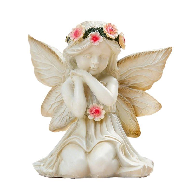 M-Modern-Solar Garden Outdoor Statues Lights,Resin Angel Figurine Light For Patio,Yard,Lawn Ornament,Unique Gifts And Yard Decor