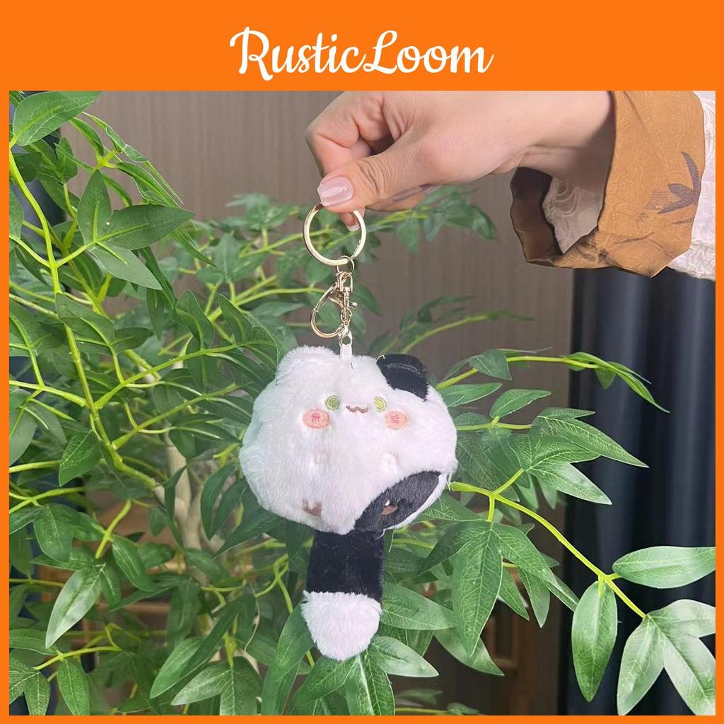 Cute Cat Cartoon Plush Doll With Soft Fur And Colorful Chains Decoration For