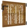 Garden Gate 85 X 75 Cm Corten Steel Bamboo Design