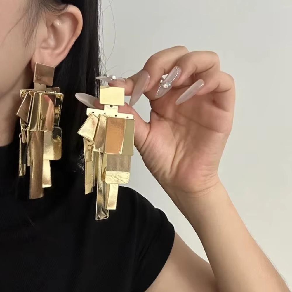 Square Geometric Drop Earrings Holiday Party Jewelry Stud Earrings  Women Gifts