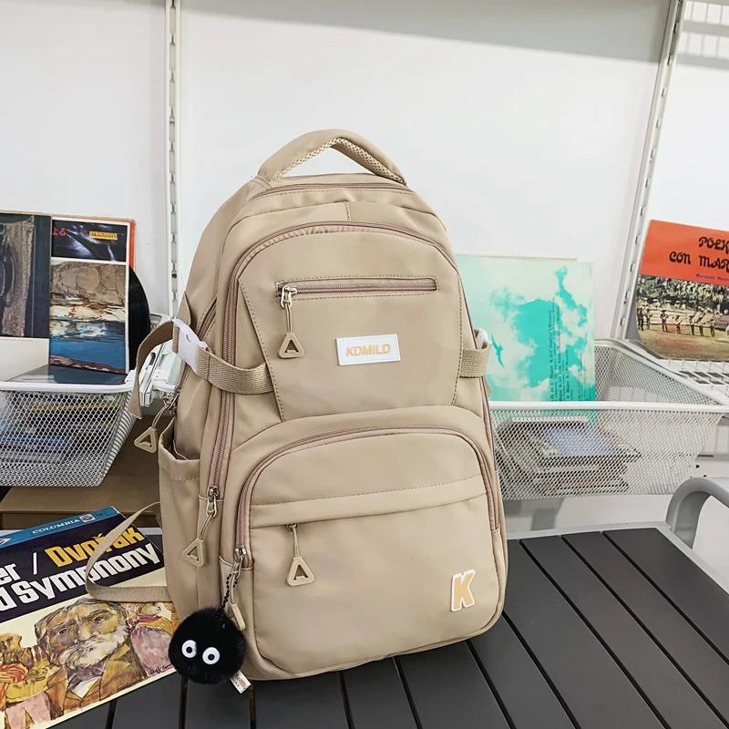 

Multifunction Waterproof Buckle Backpack Korean Style School Bag Student Shoulder Bag Teenage Girls Laptop Backpacks No pendant