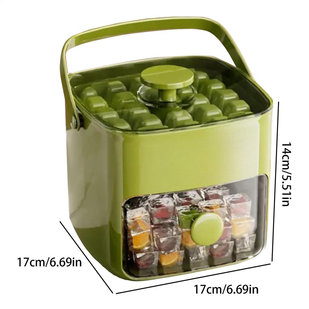 Ice Tray Mold Chilling Cube Maker Bin With Lid Portable Large Capacity Ice Maker Tool for Gathering Picnic Camping Kitchen Party
