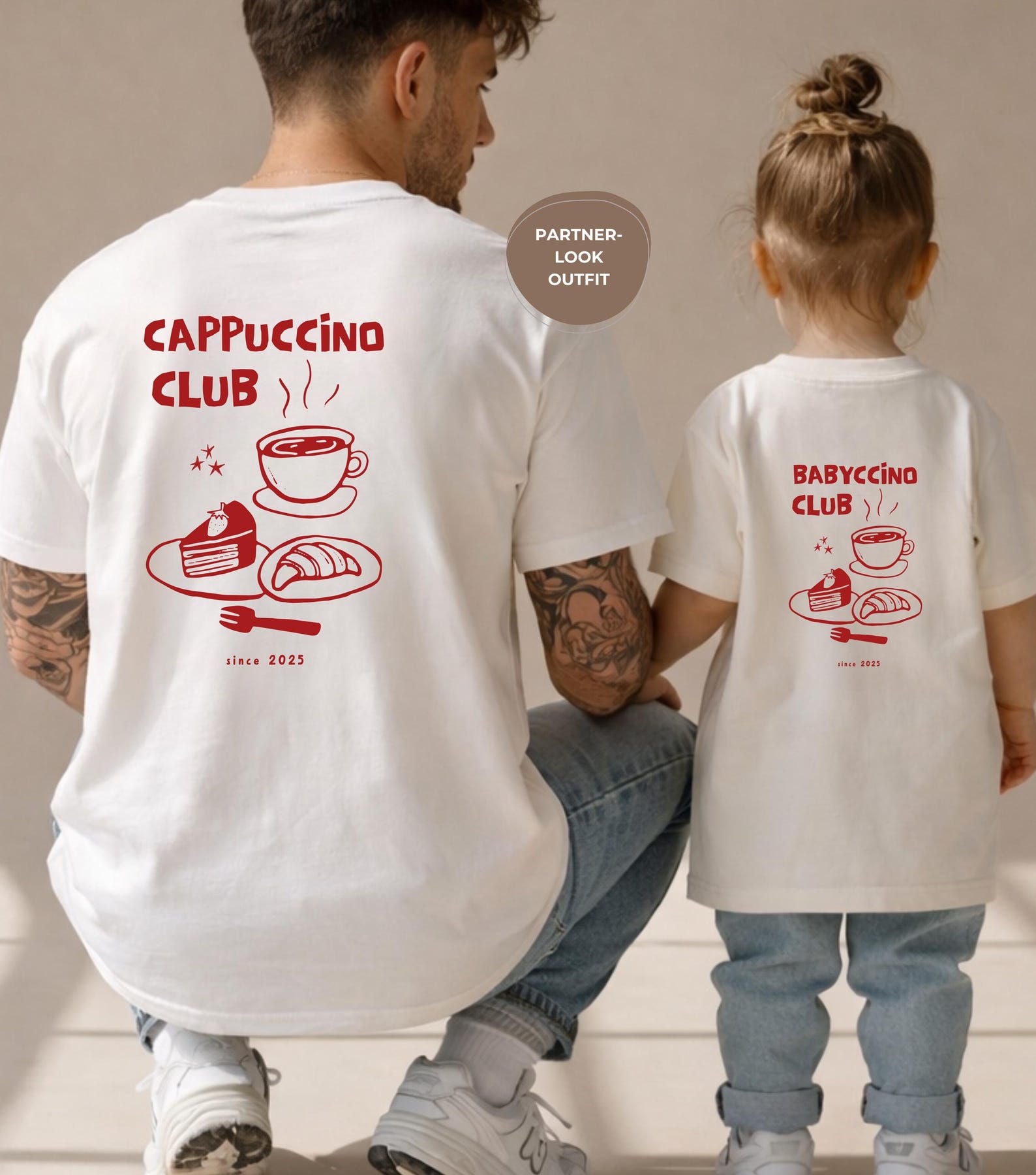Personalized matching T-shirts - Dad & Child Outfit - Personalized T-shirt with date - Matching Family Shirts 3XL