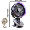 10000mAh Rechargeable Mini Clip Fan Mute Mini Desk Fan Adjustable Clip-on Fan Table Wireless Fan for Home Room Stroller Camping