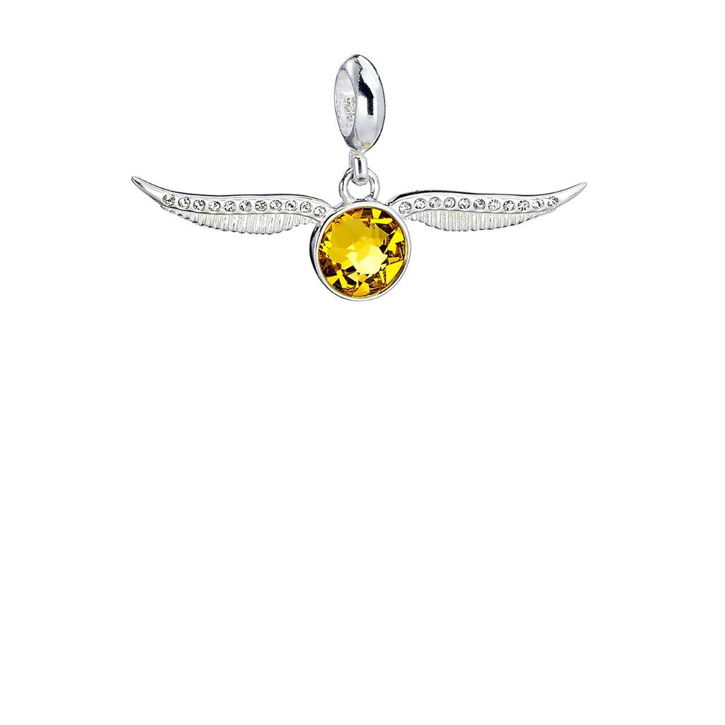 Harry Potter sterling silver Golden snitch slider charm with crystals