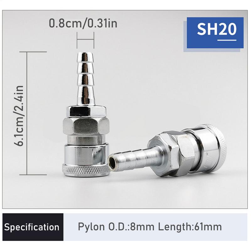 1PCS Air Compressor Hose Fittings Iron Pressure Resistance 1Mpa Pneumatic Air Tool Male and Female Plug Pneumatic Connector