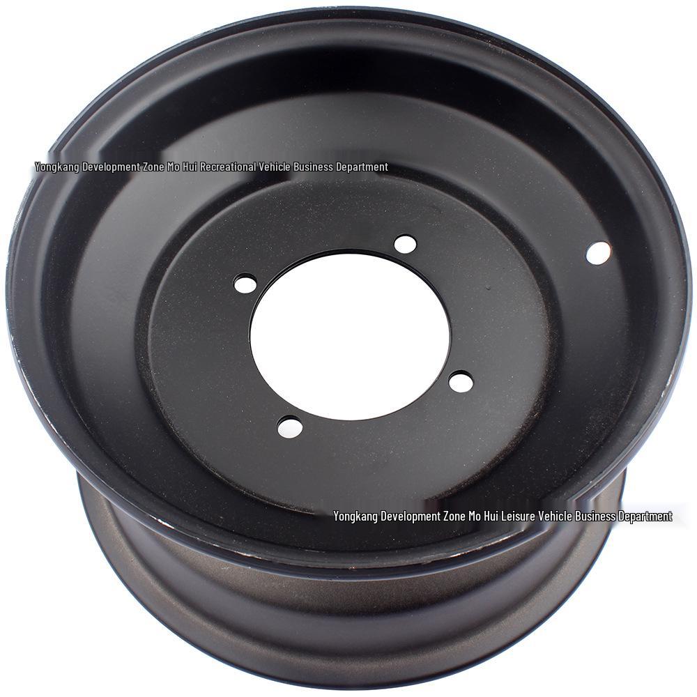 Mozzo Ruota Anteriore Cerchione Buggy Kart da Spiaggia ATV in Acciaio Nero, 23x7-10/21x7-10, Design a Quattro Fori