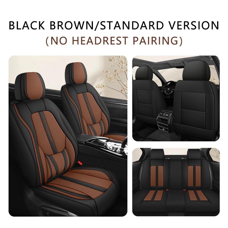 5-Seat Full Coverage Car Seat Covers with Built-in Lumbar Support -Universal for Sedans/SUVs - Durable Breathable Auto Protector