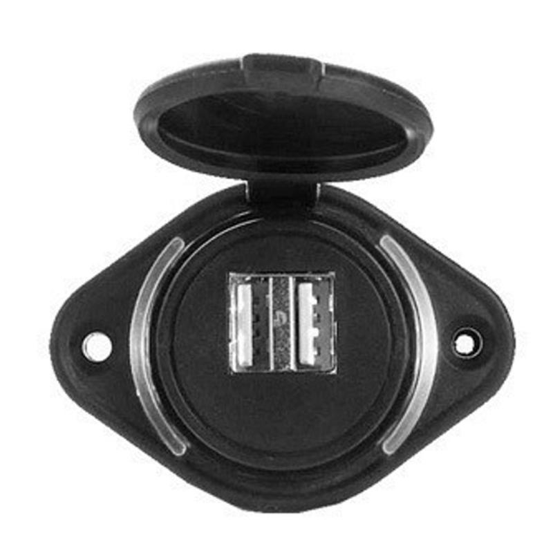 Waterproof Power Socket Universal 12 24V Vehicle Chargers Double USB 5V 3.1A Output for Trucks Motorhomes ATV UTV Boats