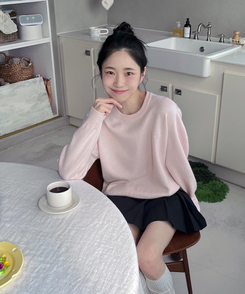 CITYBREEZE Small Logo Round Neck Knit_4 Colors