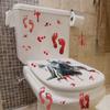 2 Pcs/set Skull Horror Grabber Sticker Cover Clown Halloween Toilet Sticker Bloody   Horror Party