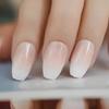 240tips/box Stick On Nails Long Coffin Press on Nails for Women Pink and White False Nail DIY Nails Art Decoration