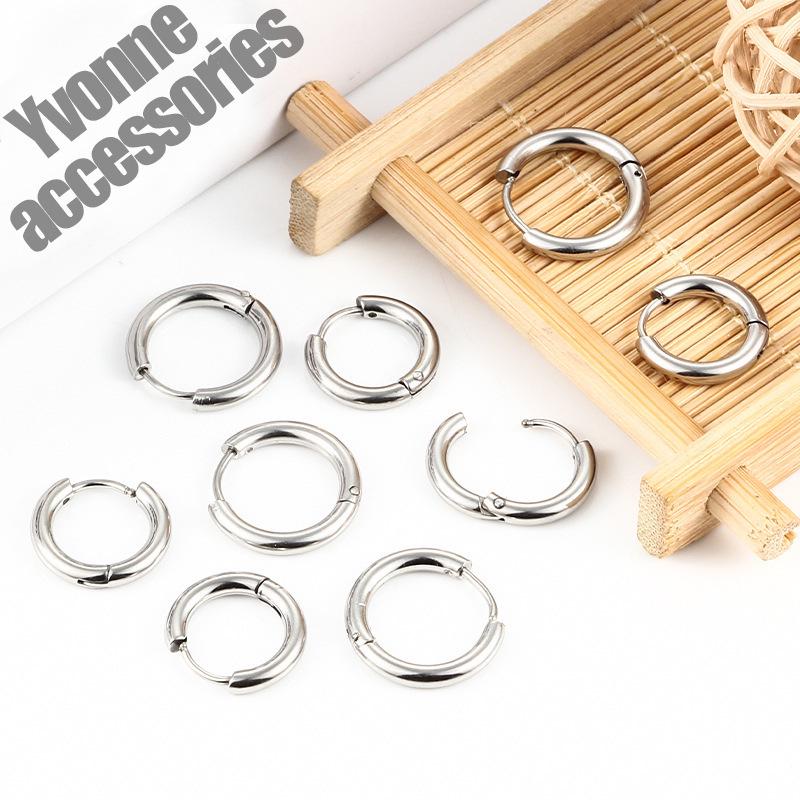 2025 Elegant Titanium Steel Hoop Earrings: French Style Elf Ear Cuff