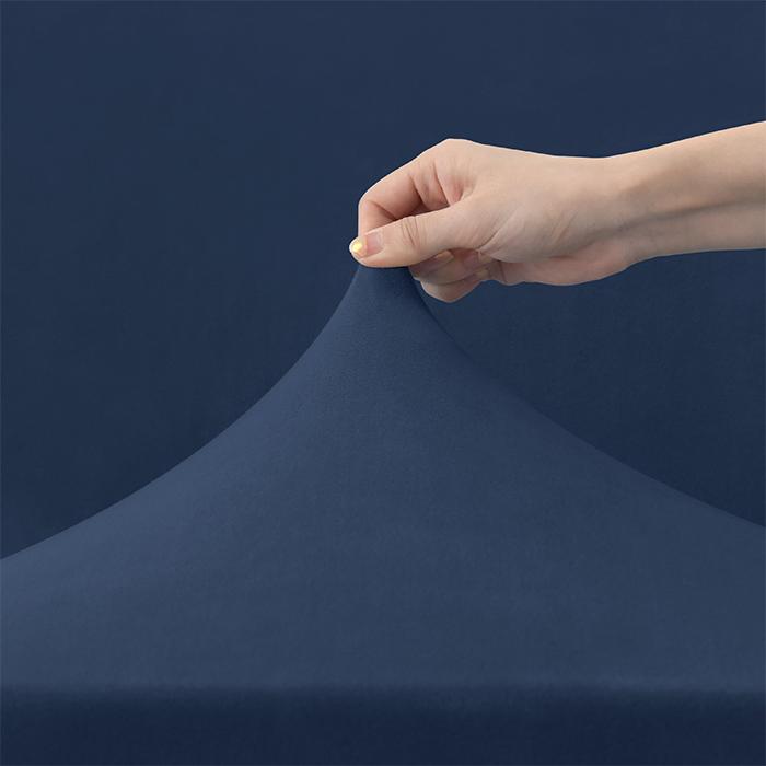 Club Armchair Cover, Velvet, Navy Blue