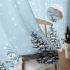 Christmas Christmas Tree Snowman Snowflakes Tulle Curtains For Living Room Sheer Curtain For Bedroom Blinds Voile Curtains